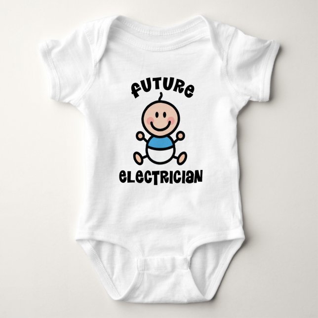 Camiseta Presente para bebê eletricista futuro (Frente)