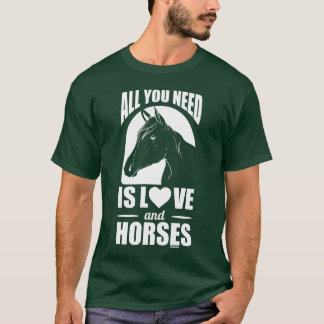 Camiseta Presente para crianças de amores e cavalos