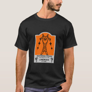 Camiseta Presente para Eletricista de Linha de Energia