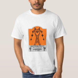 Camiseta Presente para Eletricista de Linha de Energia