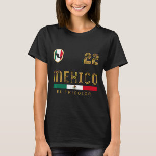 Camiseta Presente para fã de bandeiras do México vintage