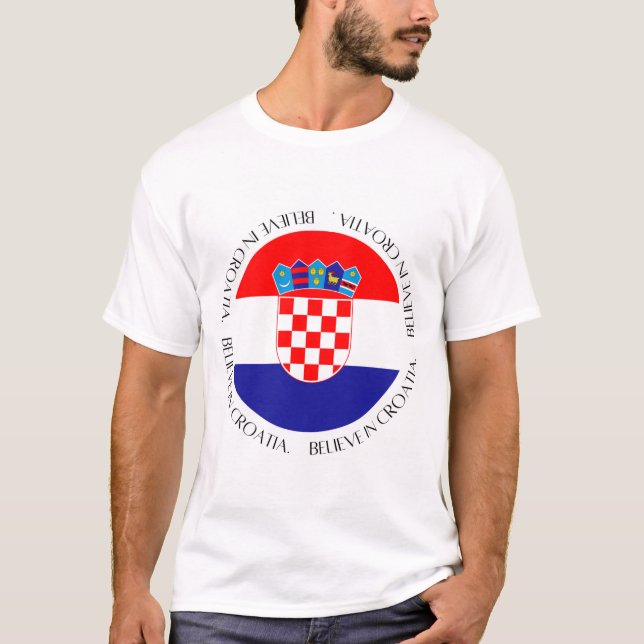 Camiseta Presente para Fã de Futebol Croata (Frente)