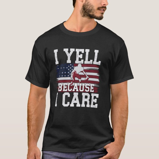 Camiseta Presente para Fã de Futebol Eu Grito Porque Cuido  (Frente)