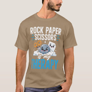 Camiseta Presente para fã de jogo Pedra Papel Tesoura