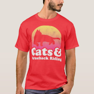 Camiseta Presente para gatos e cavalos