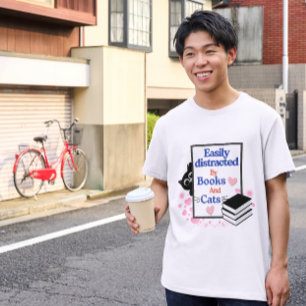 Camiseta Presente para gatos favoritos - Leitura e arte de 