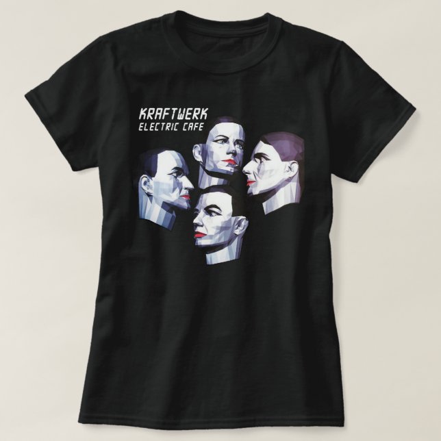 Camiseta Presente Para Homens Banda Alemã Kraftwerk Incríve (Frente do Design)