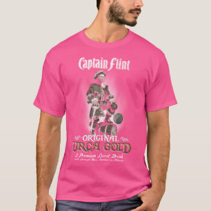Camiseta Presente Para Homens Capitão Flint Rum Halloween