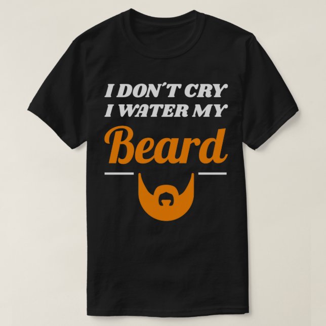 Camiseta Presente para homens de bigode Cheio barba (Frente do Design)