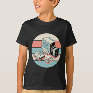 Camiseta Presente para jogos em cascata retrô Vintage Gamer