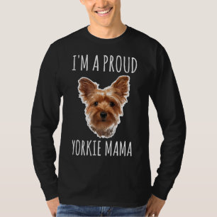Camiseta Presente para Mãe de Yorkie Mulheres Meninas Dona