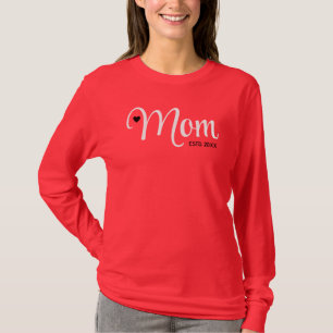 Camiseta Presente para Mães com Rótulo de Mãe Fundou