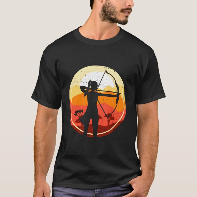 Camiseta Presente para Mulher Menina Orgulhosa de Arco e Fl (Frente)