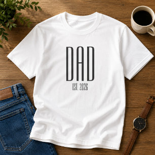 Camiseta Presente para Novo Pai Estabelecido Pai Moderno