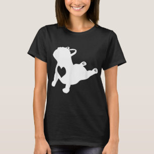 Camiseta Presente para o Bulldog Yoga Pose Love Heart Worko