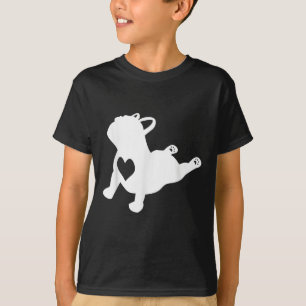 Camiseta Presente para o Bulldog Yoga Pose Love Heart Worko