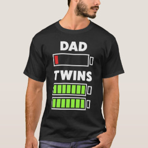 Camiseta Presente para o pai com gêmeos