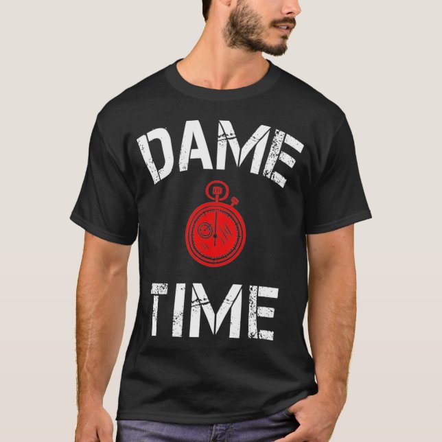 Camiseta Presente para os fãs de basquete da Dame Time (Frente)