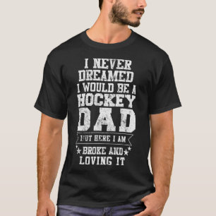 Camiseta Presente para Pais de Tee Dia de os pais de Hóquei