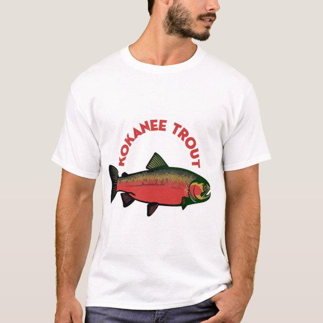 Camiseta Presente para Pescador de Truta Kokanee (Frente)
