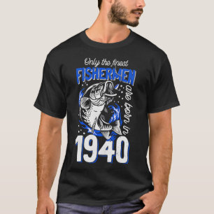 Camiseta Presente para pescadores de 80 anos de idade 1940 