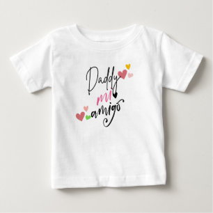 Camiseta Presente para recém-nascido Daddy mi amigo