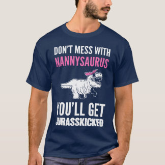 Camiseta Presente para Trabalhador de Creche Nannysaurus me