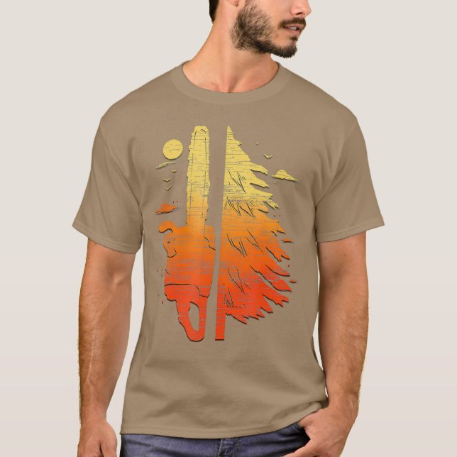 Camiseta Presente para trabalhador florestal Pine Chainsaw (Frente)