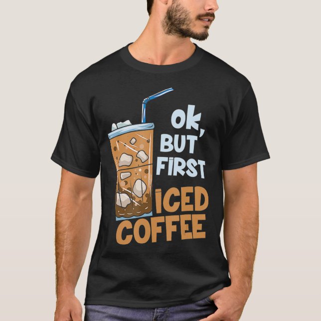 Camiseta Presente para um amante de café, mas primeiro café (Frente)