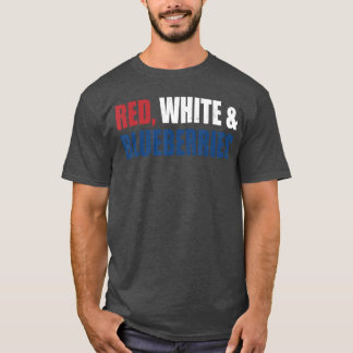 Camiseta Presente Patriota de Mirtilos Vermelhos e Brancos