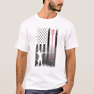 Camiseta Presente Patriótico de Caça de Bandeiras Americana