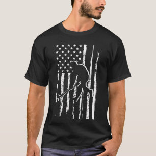 Camiseta Presente Patriótico de Hóquei EUA Bandeira America
