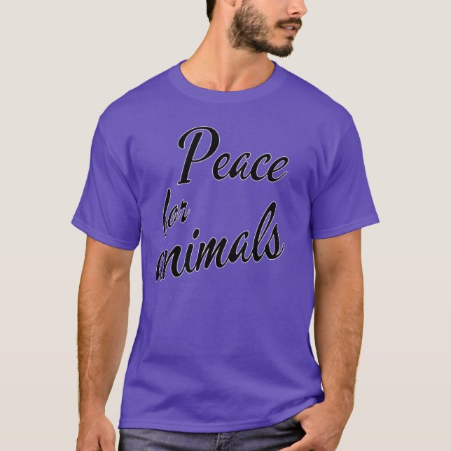 Camiseta Presente pela paz dos animais (Frente)