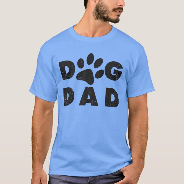 Camiseta Presente Pequeno Design Clássico de Pai de Cachorr (Frente)