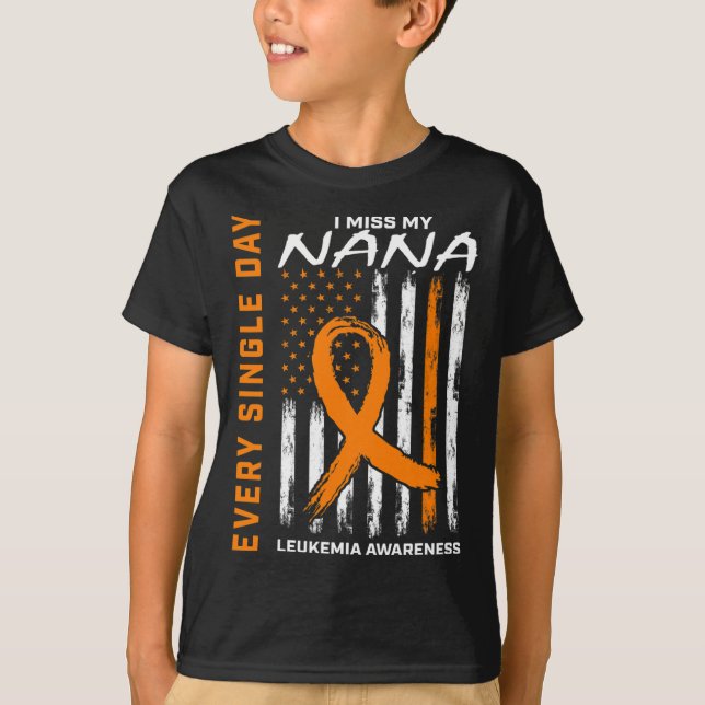 Camiseta Presente Perda De Nana Orange Leukemia Sinalizador (Frente)
