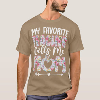 Camiseta Presente Perfeito de Design Floral para Mãe Profes