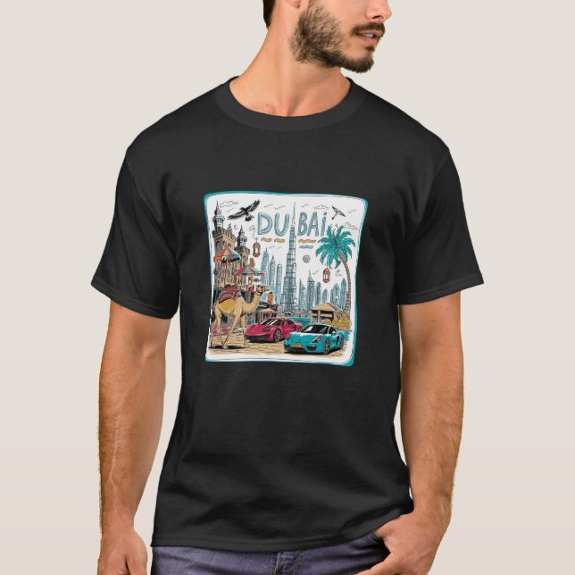 Camiseta Presente perfeito para os sonhadores de Dubai (Frente)