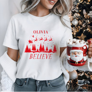 Camiseta Presente Personalizado Acredite no Papai Noel no T