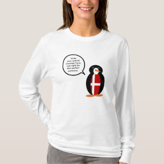 Camiseta Presente Personalizado Bandeira Dinamarquesa Pingu