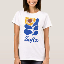 Camiseta Presente Personalizado com Nome Floral Retro Perso