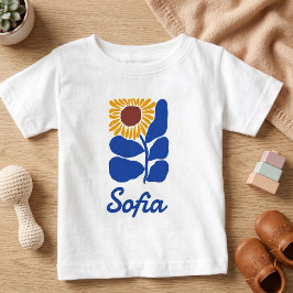 Camiseta Presente Personalizado com Nome Floral Retro Perso