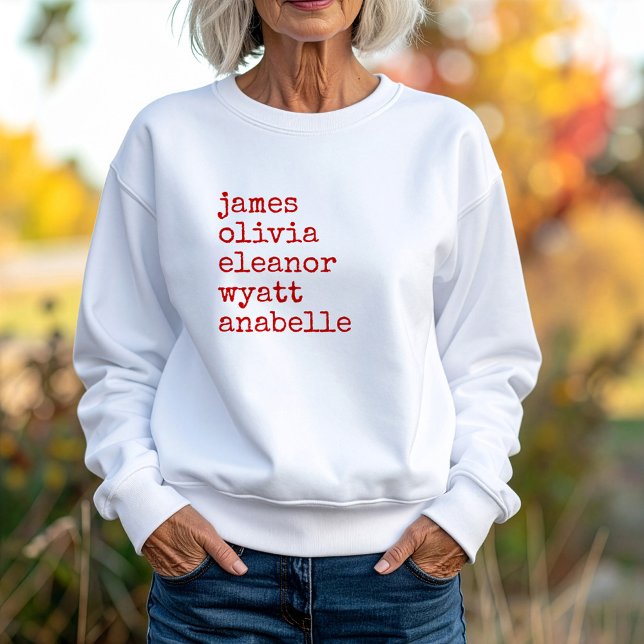 Camiseta Presente Personalizado com Nomes dos Netos para a  (Criador carregado)