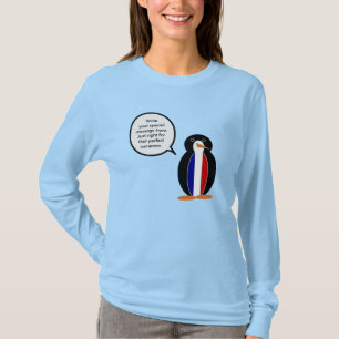 Camiseta Presente personalizado com pinguim da vida selvage