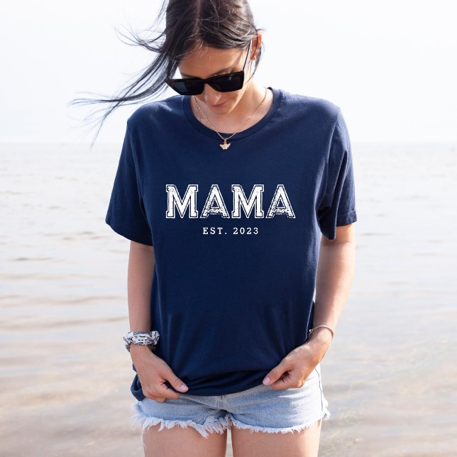 Camiseta Presente personalizado da mamãe EST para a mamãe (Criador carregado)