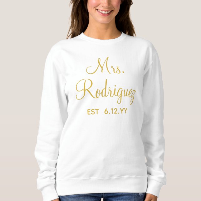 Camiseta Presente personalizado da Sra. Newlywing para o Br (Frente)