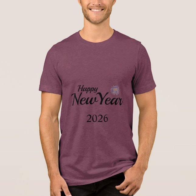 Camiseta Presente Personalizado de Ano Novo Feliz (Frente)