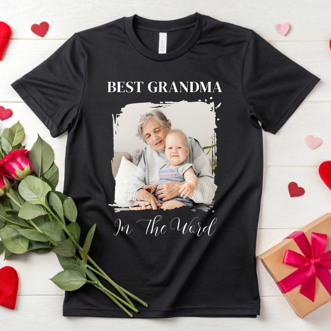 Camiseta Presente Personalizado de Avó com Foto (Criador carregado)
