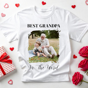 Camiseta Presente Personalizado de Avô com Foto