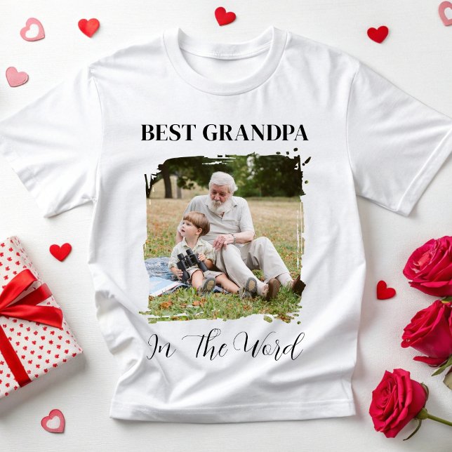 Camiseta Presente Personalizado de Avô com Foto (Criador carregado)