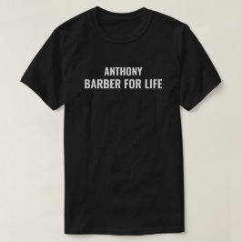 Camiseta Presente Personalizado de Barbeiro para a Vida par